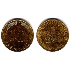 (108) Alemania. 1976(F). 10 Pfennig (MBC+)