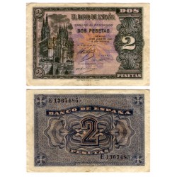 Estado Español. 1938. 2 Pesetas (MBC) Serie E