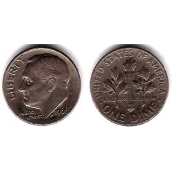 (195a) Estados Unidos de América. 1966. 1 Dime (MBC)