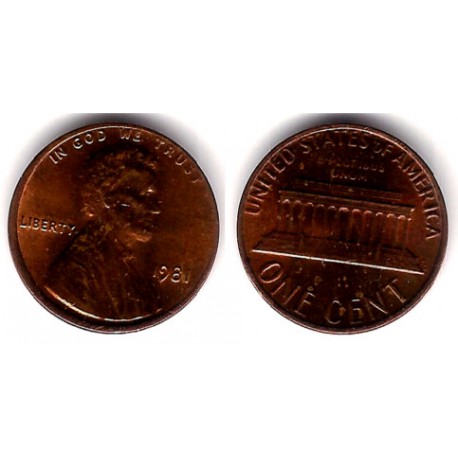 (201) Estados Unidos de América. 1981. 1 Cent (SC)