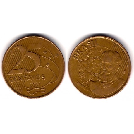 (650) Brasil. 2002. 25 Centavos (MBC)