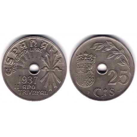 Estado Español. 1937. 25 Céntimos (SC)