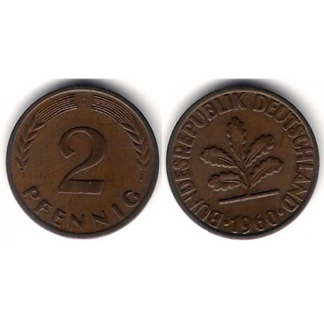 (106) Alemania. 1960(D). 2 Pfennig (MBC)