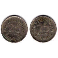 Bar Automatic SA. Barcelona. 25 Céntimos (MBC)