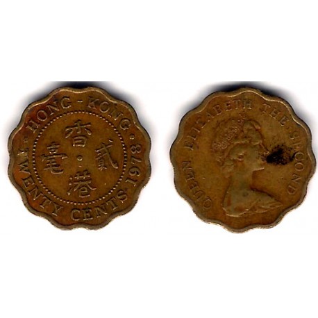(36) Hong Kong. 1978. 20 Cents (BC)