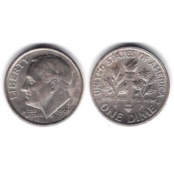 (195a) Estados Unidos de América. 1990(D). 1 Dime (MBC)