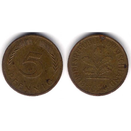 (107) Alemania. 1978(J). 5 Pfennig (BC+)