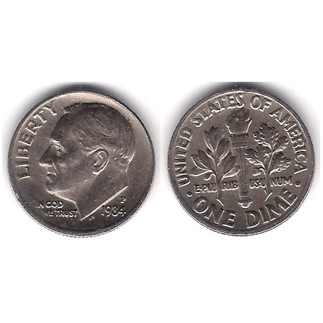 (195a) Estados Unidos de América. 1984(P). 1 Dime (MBC)