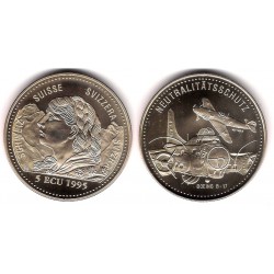 Suiza. 1995. 5 Ecu (SC)