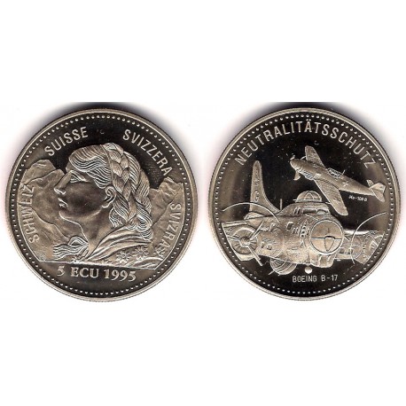 Suiza. 1995. 5 Ecu (SC)