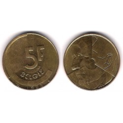 (164) Bélgica. 1993. 5 Francs (MBC)