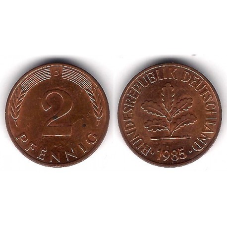 (106a) Alemania. 1985(D). 2 Pfennig (MBC)