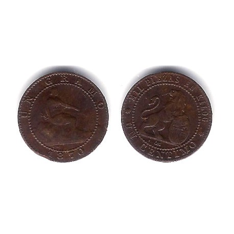 Gobierno Provisional. 1870. 1 Céntimo (MBC-) Ceca de Barcelona