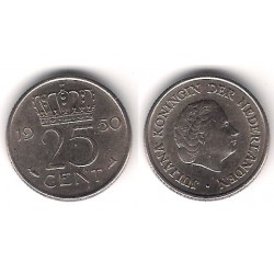 (183) Países Bajos. 1950. 25 Cents (MBC)