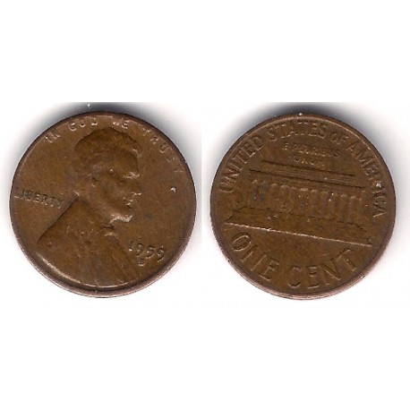 (201) Estados Unidos de América. 1959(D). 1 Cent (MBC-)