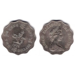 (37) Hong Kong. 1975. 2 Dollars (EBC)