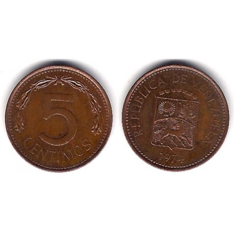 (Y49) Venezuela. 1974. 5 Céntimos (EBC)