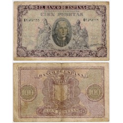 Estado Español. 1940. 100 Pesetas (BC) Serie G. Leves roturas