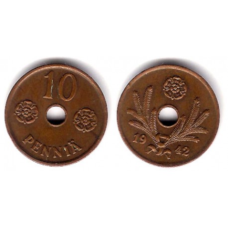 (33.1) Finlandia. 1942. 10 Pennia (MBC)