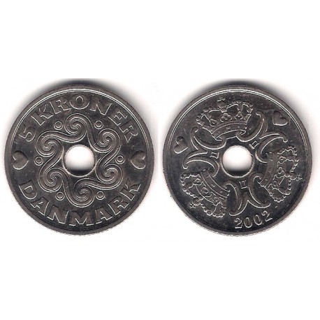 (869.2) Dinamarca. 2002. 5 Kroner (EBC)
