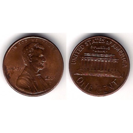 (201) Estados Unidos de América. 2002(D). 1 Cent (MBC)