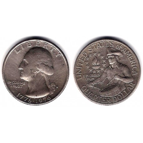 (204) Estados Unidos de América. 1976. Quarter Dollar (MBC)