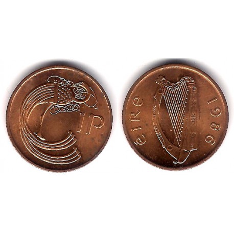 (20) Irlanda. 1986. 1 Penny (EBC+)