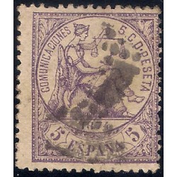(144) 1874. 5 Céntimos. Alegoría de la Justicia (Usado)