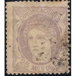 (106) 1870. 25 Mils. de Eº. Efigie Alegórica de España (Usado)