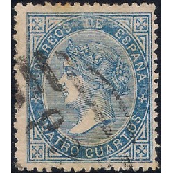 (88) 1867. 4 Cuartos. Isabel II (Usado)