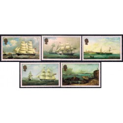 (348 a 352) Jersey. 1985. Serie Completa. Barcos (Nuevo)