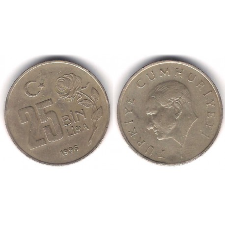 (1041) Turquía. 1996. 25 Bin Lira (MBC)