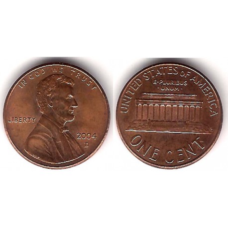 (201) Estados Unidos de América. 2004(D). 1 Cent (EBC)