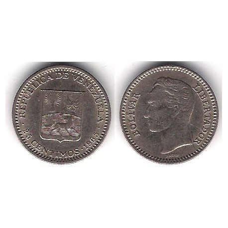 (Y40) Venezuela. 1965. 25 Céntimos (MBC)