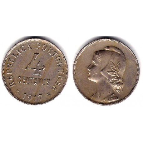 (566) Portugal. 1917. 4 Centavos (MBC)