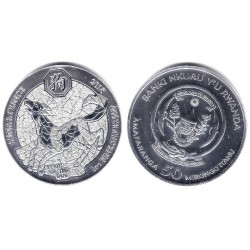 Ruanda. 2018. 50 Amarafanga (SC) (Plata)