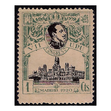 (297) 1920. 1 Céntimo. VII Congreso UPU (Nuevo, con marca de fijasellos)