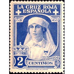 (326) 1926. 2 Céntimos. Pro Cruz Roja Española (Nuevo, con marcas de fijasellos)