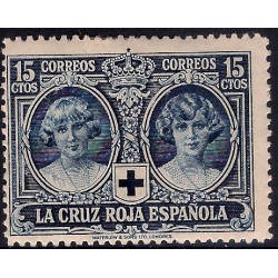 (329) 1926. 15 Céntimos. Pro Cruz Roja Española (Nuevo, con marca de fijasellos)