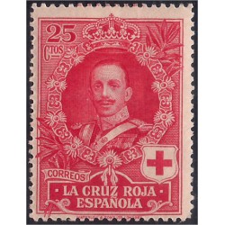 (331) 1926. 25 Céntimos. Pro Cruz Roja Española (Nuevo, con marca de fijasellos)