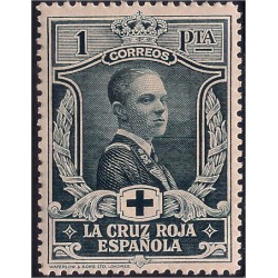 (335) 1926. 1 Peseta. Pro Cruz Roja Española (Nuevo, con marca de fijasellos)