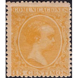 (229) 1895. 15 Céntimos. Alfonso XIII (Nuevo, con marca de fijasellos)