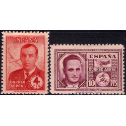 (991 a 992) 1945. Serie Completa. Haya y García Morato (Nuevo, con marca de fijasellos)