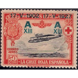 (370) 1927. 50 Céntimos. XXV Aniv. Jura Const. Alf XIII (Nuevo, con marca de fijasellos)