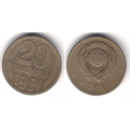 (Y132) Unión Soviética. 1961. 20 Kopeks (RC)