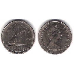 (77.1) Canadá. 1971. 10 Cents (MBC)