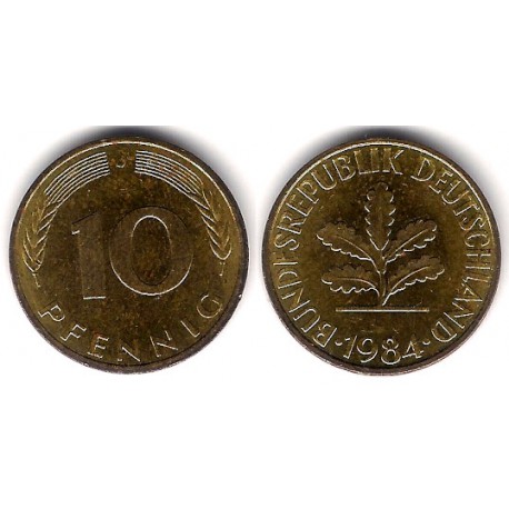 (108) Alemania. 1984(J). 10 Pfennig (MBC)