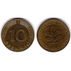 (108) Alemania. 1980(G). 10 Pfennig (MBC+)
