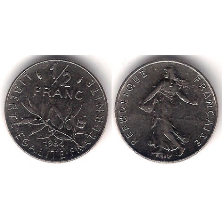 (931.1) Francia. 1984. ½ Franc (MBC)