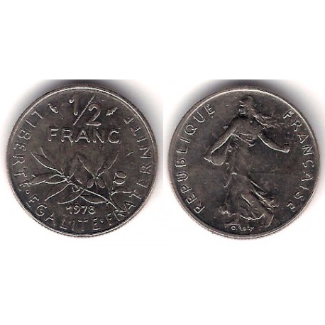 (931.1) Francia. 1978. ½ Franc (MBC)
